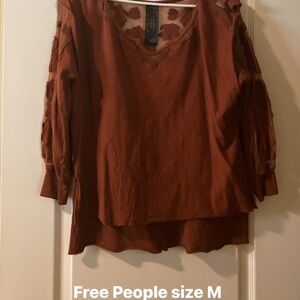 Free People Women's Terracotta Blouse